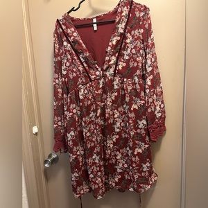 Long-Sleeve Floral Dress
